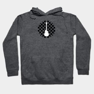 White Checkerboard Guitar Hoodie